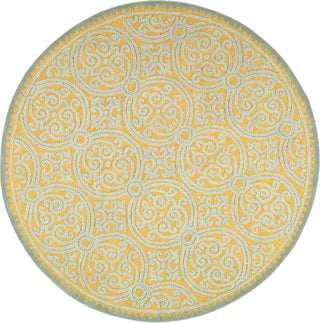 Safavieh Cambridge 234 Blue/Gold Area Rug Round