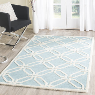 Safavieh Cambridge 311 Light Blue/Ivory Area Rug Room Scene Feature