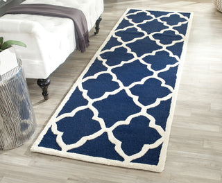 Safavieh Cambridge 312 Navy/Ivory Area Rug Room Scene Feature