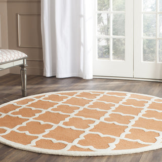 Safavieh Cambridge 312 Coral/Ivory Area Rug Room Scene Feature