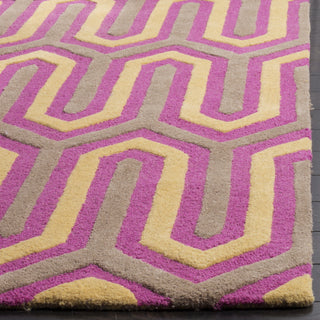 Safavieh Cambridge 351 Fuchsia/Grey Area Rug Detail