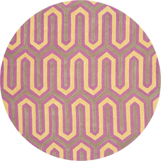 Safavieh Cambridge 351 Fuchsia/Grey Area Rug Round