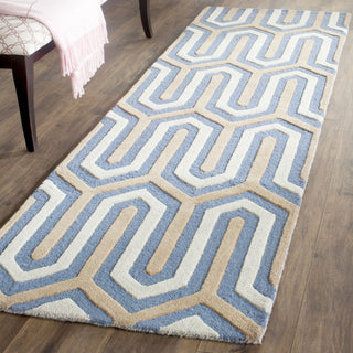 Safavieh Cambridge 351 Navy/Grey Area Rug Room Scene Feature