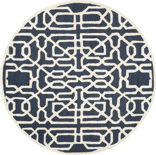 Safavieh Cambridge 570 Navy/Ivory Area Rug Round