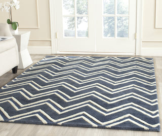 Safavieh Cambridge 581 Navy/Ivory Area Rug Room Scene Feature