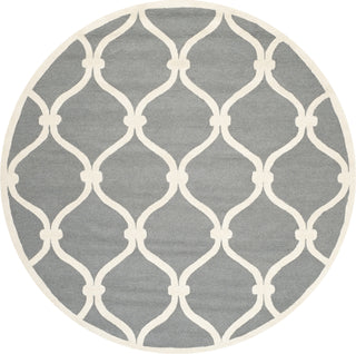 Safavieh Cambridge 710 Dark Grey/Ivory Area Rug Round