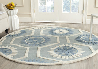 Safavieh Cambridge 715 Blue/Ivory Area Rug Room Scene Feature