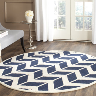 Safavieh Cambridge 718 Navy/Ivory Area Rug Room Scene