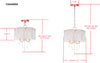 Safavieh Harlyn 3 Light 135-Inch Dia Chandelier Clear/Copper Lamp Mirror 
