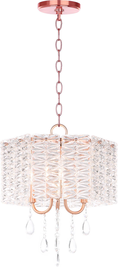 Safavieh Harlyn 3 Light 135-Inch Dia Chandelier Clear/Copper Lamp Mirror main image