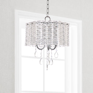 Safavieh Harlyn 3 Light 135-Inch Dia Chandelier Clear/Chrome Lamp Mirror 