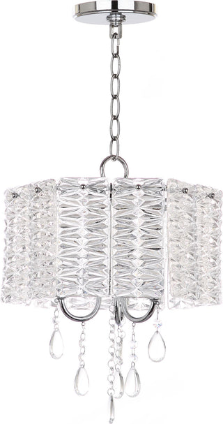 Safavieh Harlyn 3 Light 135-Inch Dia Chandelier Clear/Chrome Lamp Mirror 