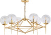 Safavieh Greyor Chandelier Gold Lamp 
