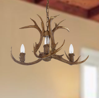 Safavieh Makani 215-Inch Dia Antler Chandelier Brown Lamp  Feature