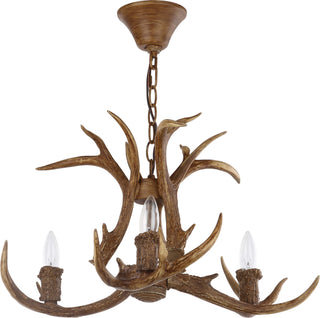 Safavieh Makani 215-Inch Dia Antler Chandelier Brown Lamp 