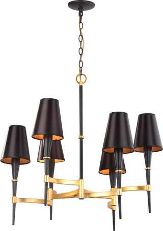 Safavieh Alroy 3 Light 30-Inch Dia Chandelier Black/Gold Lamp Mirror main image