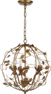 Safavieh Austen Cage Chandelier Gold Leaf Lamp 