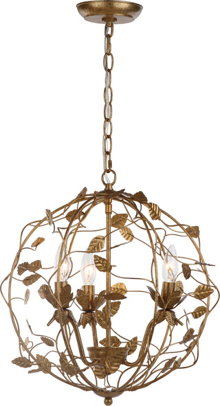 Safavieh Austen Cage Chandelier Gold Leaf Lamp main image