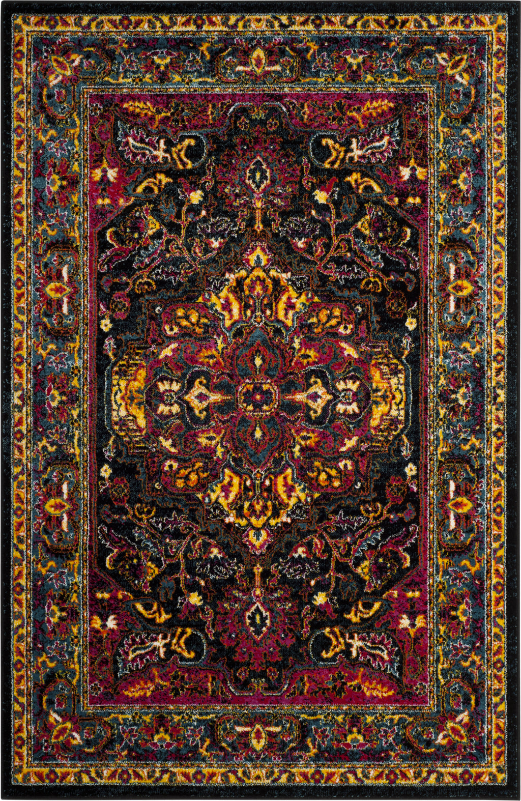 Safavieh Cherokee CHR915K Black/Blue Area Rug – Incredible Rugs and Decor