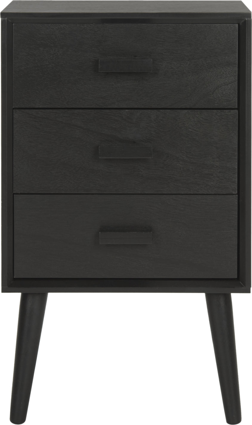 Safavieh Pomona 3 Drawer Chest Black Furniture main image