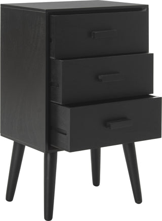 Safavieh Pomona 3 Drawer Chest Black Furniture 