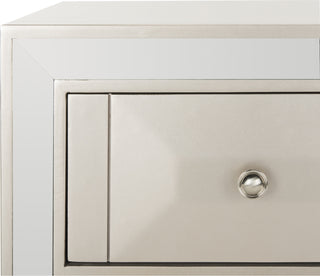 Safavieh Sloane 3 Drawer Chest Champagne and Nickel Mirror Furniture 