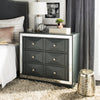 Safavieh Sloane 3 Drawer Chest Steel Teal and Nickel Mirror Furniture 