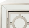 Safavieh Kaia 2 Door Chest Champagne and Nickel Mirror Furniture 