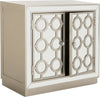 Safavieh Kaia 2 Door Chest Champagne and Nickel Mirror Furniture 