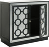 Safavieh Kaia 2 Door Chest Steel Teal and Nickel Mirror Furniture 
