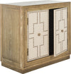 Safavieh Azuli 2 Door Chest Rustic Oak and Copper Mirror Furniture 