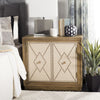 Safavieh Erin 2 Door Chest Rustic Oak Linen and Copper Mirror Furniture 