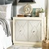 Safavieh Erin 2 Door Chest Light Grey Linen and Nickel Mirror Furniture 
