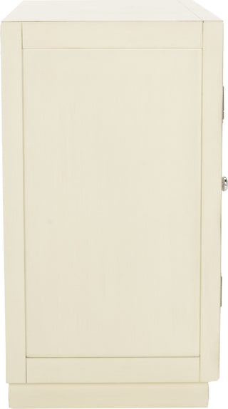 Safavieh Erin 2 Door Chest Light Grey Linen and Nickel Mirror Furniture 