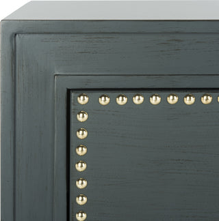 Safavieh Laputa 3 Drawer Chest Steel Teal and Gold Furniture 