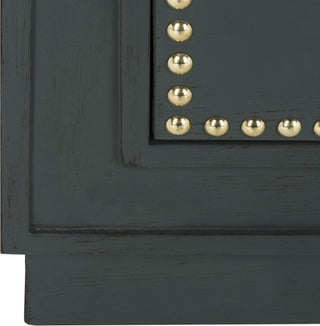 Safavieh Laputa 3 Drawer Chest Steel Teal and Gold Furniture 