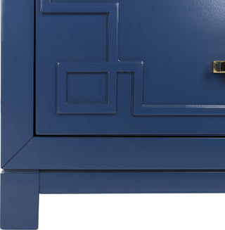 Safavieh Raina 3 Drawer Chest Lapis Blue and Gold Furniture 