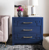 Safavieh Raina 3 Drawer Chest Lapis Blue and Gold  Feature
