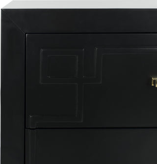 Safavieh Raina 3 Drawer Chest Black and Gold Furniture 