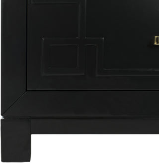 Safavieh Raina 3 Drawer Chest Black and Gold Furniture 