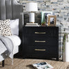 Safavieh Raina 3 Drawer Chest Black and Gold Furniture 