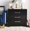 Safavieh Raina 3 Drawer Chest Black and Gold  Feature