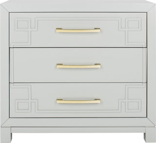 Safavieh Raina 3 Drawer Chest Grey and Gold Furniture main image