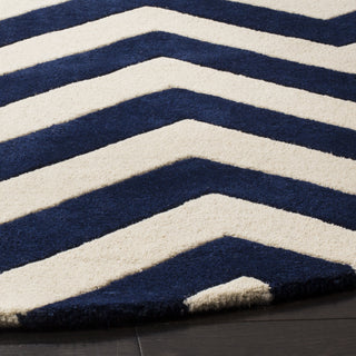 Safavieh Chatham Cht715 Dark Blue/Ivory Area Rug Detail