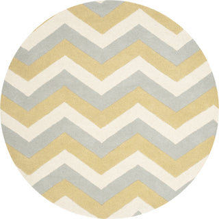 Safavieh Chatham Cht715 Grey/Gold Area Rug Round