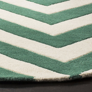 Safavieh Chatham Cht715 Teal/Ivory Area Rug Detail