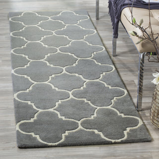 Safavieh Chatham Cht717 Dark Grey/Ivory Area Rug Room Scene