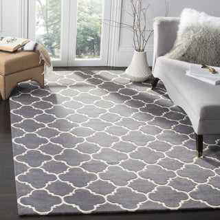 Safavieh Chatham Cht717 Dark Grey/Ivory Area Rug Room Scene Feature