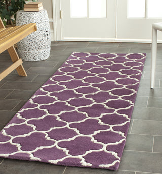 Safavieh Chatham Cht717 Purple/Ivory Area Rug Room Scene Feature