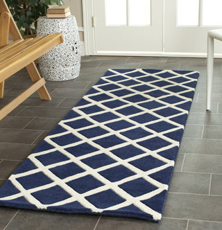 Safavieh Chatham Cht718 Dark Blue/Ivory Area Rug Room Scene Feature